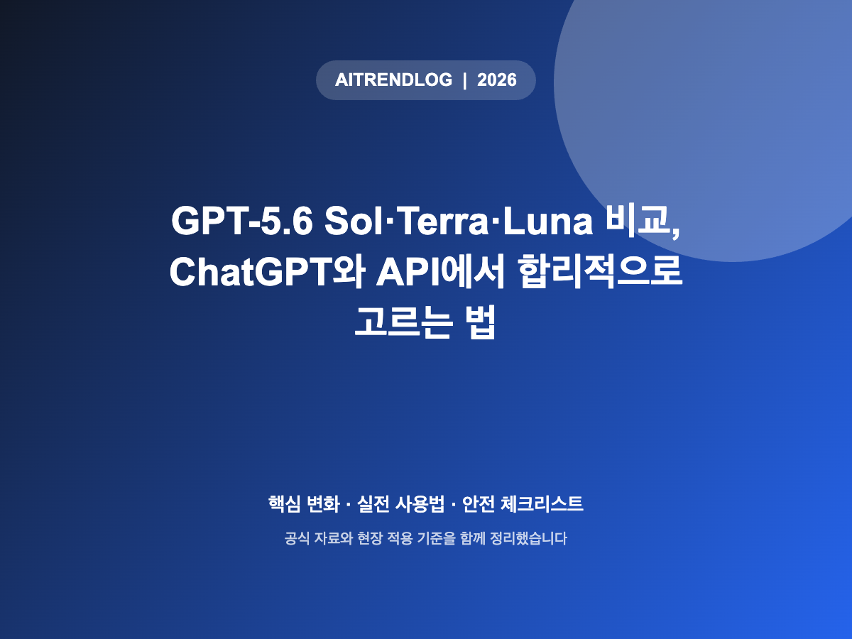 GPT-5.6 Sol·Terra·Luna 비교, ChatGPT와 API에서 합리적으로 고르는 법 썸네일